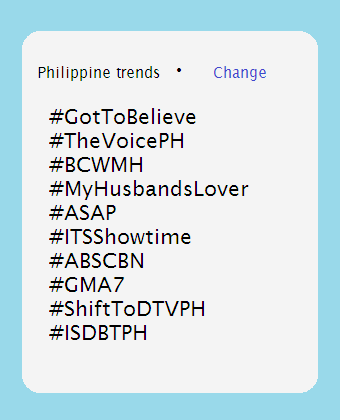 twitter hashtag trending topic abs cbn gma 7 philippine trends